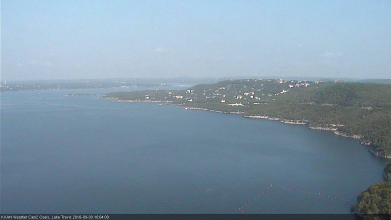Lake Travis webcam, September 3, 2016 9:20 AM CT