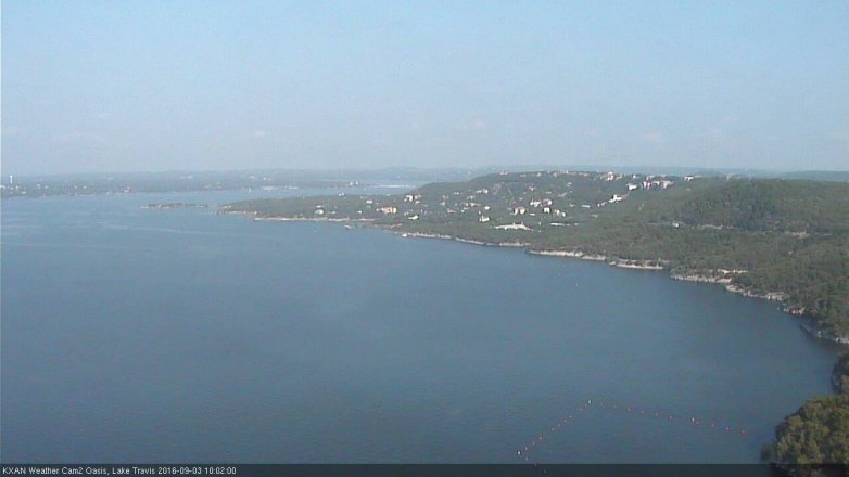 Lake Travis webcam, September 3, 2016 9:25 AM CT
