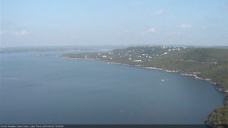 Lake Travis webcam, September 3, 2016 9:40 AM CT