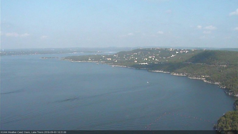 Lake Travis webcam, September 3, 2016 9:45 AM CT