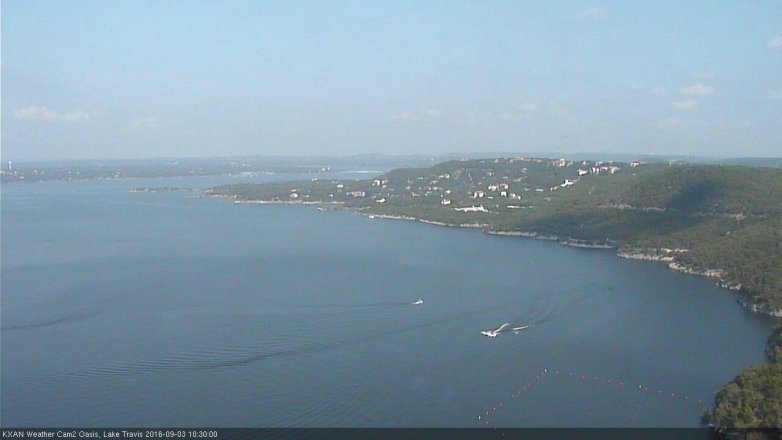 Lake Travis webcam, September 3, 2016 10:00 AM CT