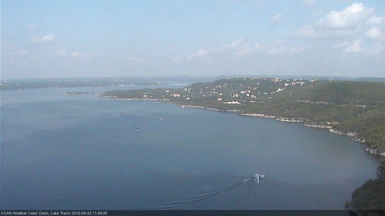 Lake Travis webcam, September 3, 2016 10:20 AM CT