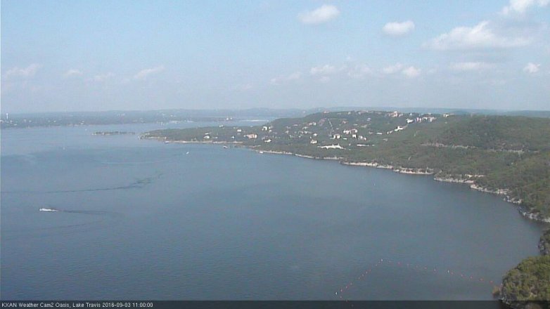 Lake Travis webcam, September 3, 2016 10:30 AM CT