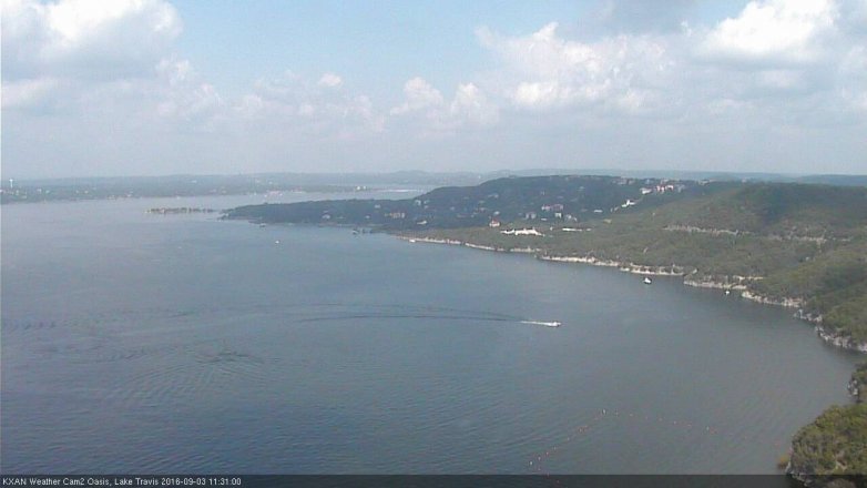 Lake Travis webcam, September 3, 2016 10:40 AM CT