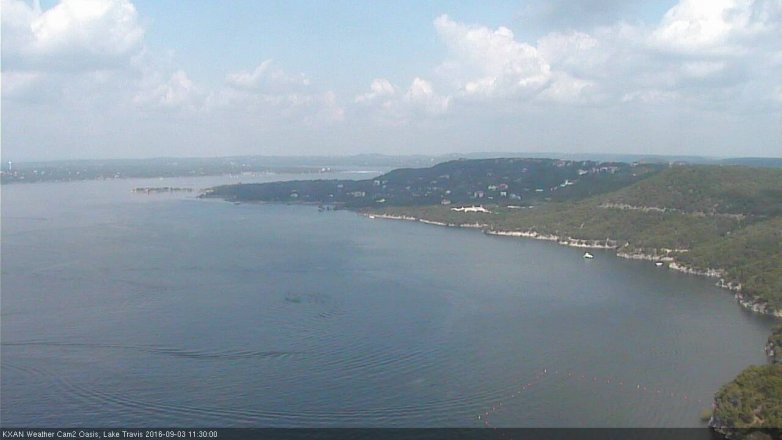 Lake Travis webcam, September 3, 2016 10:50 AM CT