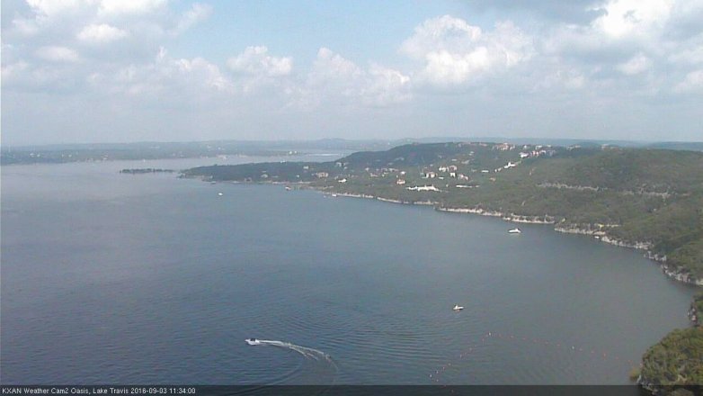 Lake Travis webcam, September 3, 2016 10:55 AM CT