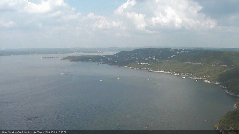 Lake Travis webcam, September 3, 2016 11:10 AM CT