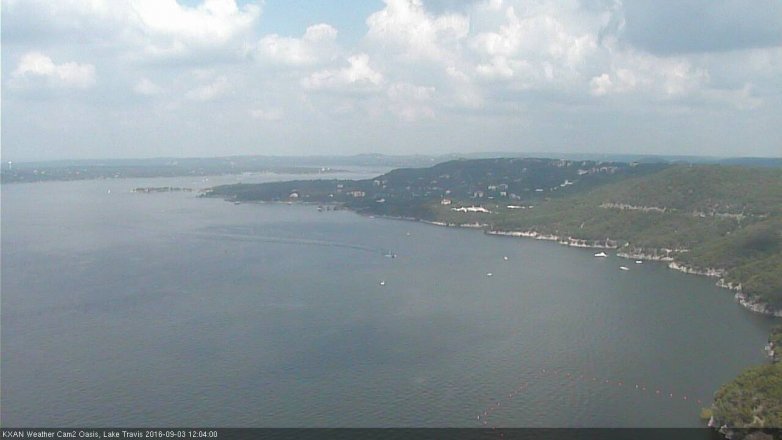 Lake Travis webcam, September 3, 2016 11:15 AM CT