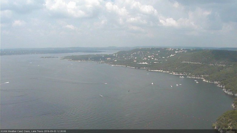 Lake Travis webcam, September 3, 2016 11:45 AM CT
