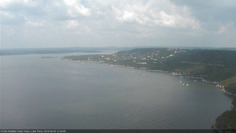Lake Travis webcam, September 3, 2016 11:50 AM CT