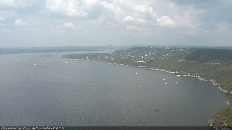 Lake Travis webcam, September 3, 2016 12:00 PM CT