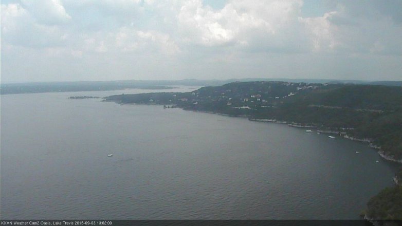 Lake Travis webcam, September 3, 2016 12:10 PM CT