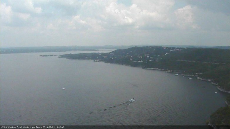 Lake Travis webcam, September 3, 2016 12:15 PM CT