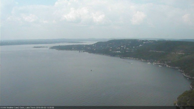 Lake Travis webcam, September 3, 2016 12:45 PM CT