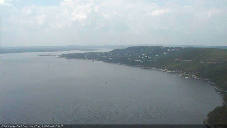 Lake Travis webcam, September 3, 2016 12:50 PM CT