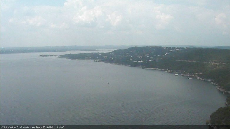 Lake Travis webcam, September 3, 2016 1:00 PM CT