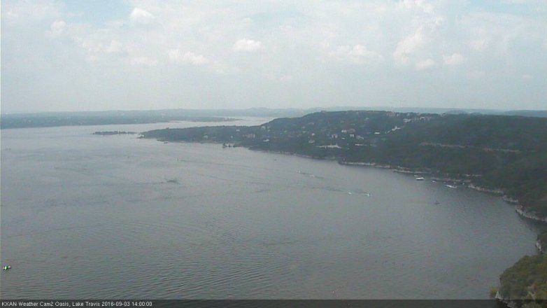 Lake Travis webcam, September 3, 2016 1:05 PM CT