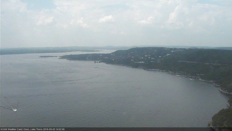Lake Travis webcam, September 3, 2016 1:20 PM CT