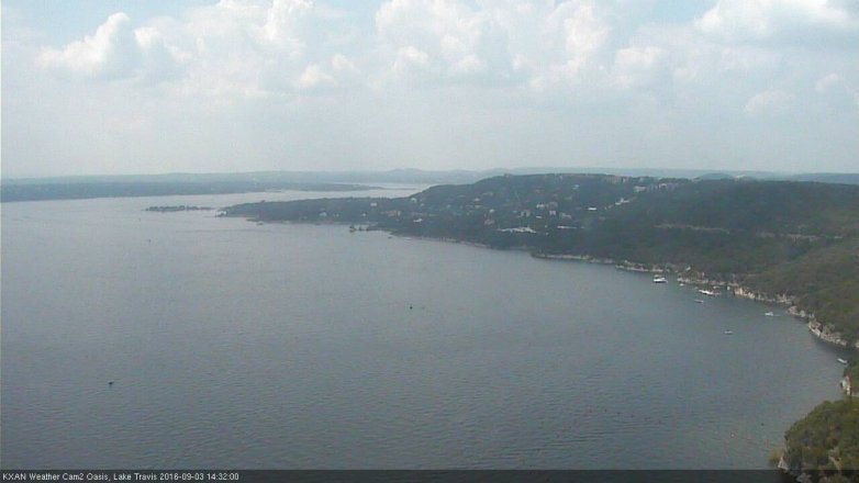 Lake Travis webcam, September 3, 2016 1:45 PM CT