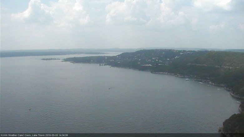 Lake Travis webcam, September 3, 2016 1:55 PM CT