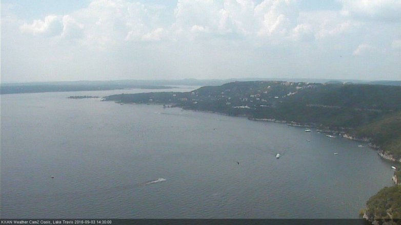 Lake Travis webcam, September 3, 2016 2:00 PM CT