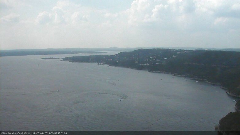 Lake Travis webcam, September 3, 2016 2:35 PM CT