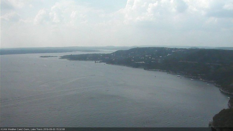Lake Travis webcam, September 3, 2016 2:40 PM CT