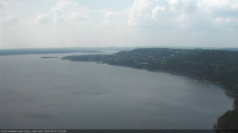 Lake Travis webcam, September 3, 2016 2:45 PM CT