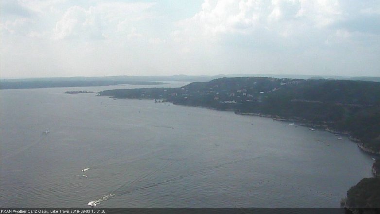Lake Travis webcam, September 3, 2016 2:55 PM CT
