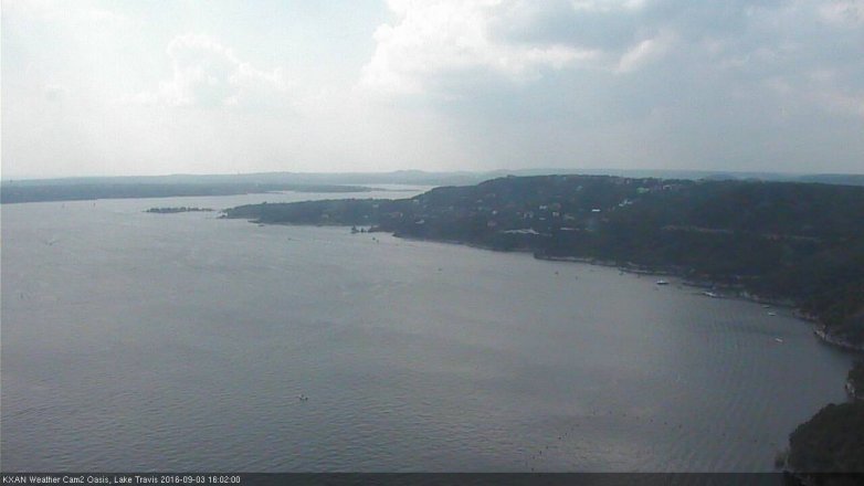 Lake Travis webcam, September 3, 2016 3:05 PM CT