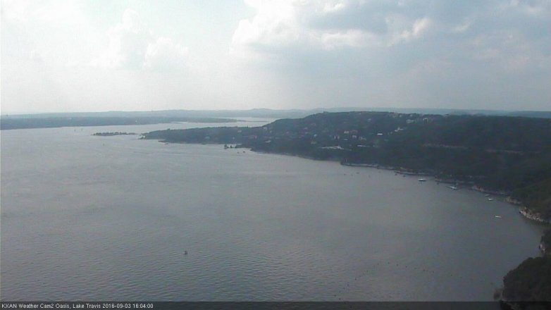 Lake Travis webcam, September 3, 2016 3:15 PM CT