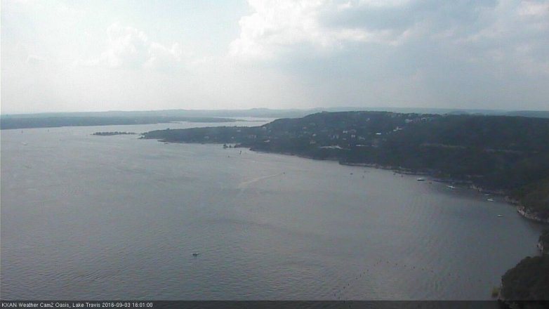 Lake Travis webcam, September 3, 2016 3:20 PM CT