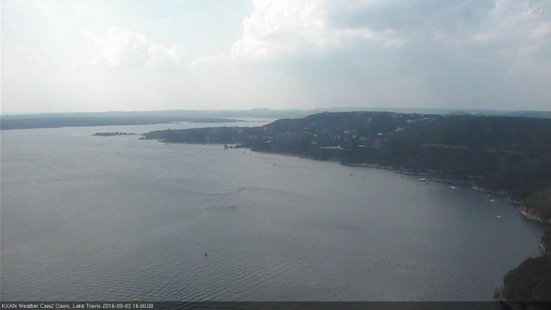 Lake Travis webcam, September 3, 2016 3:30 PM CT