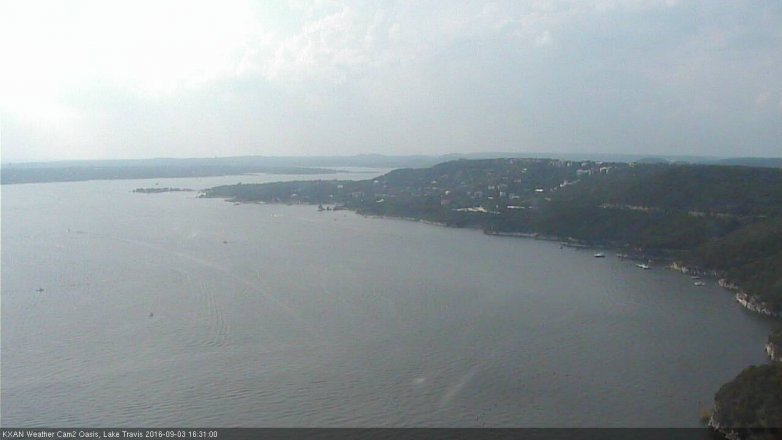 Lake Travis webcam, September 3, 2016 3:35 PM CT