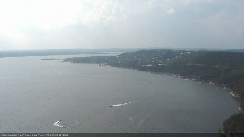 Lake Travis webcam, September 3, 2016 3:45 PM CT
