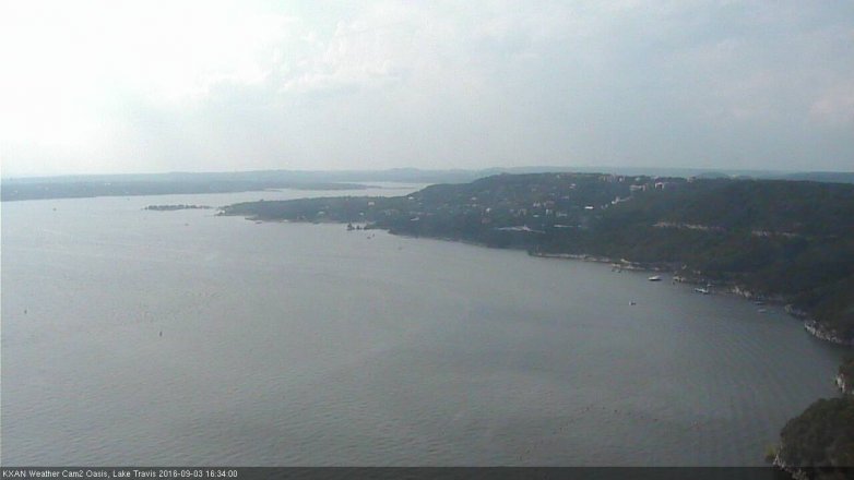 Lake Travis webcam, September 3, 2016 3:55 PM CT