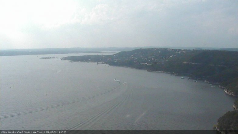 Lake Travis webcam, September 3, 2016 4:00 PM CT
