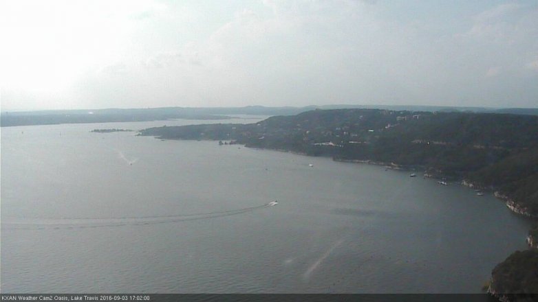 Lake Travis webcam, September 3, 2016 4:05 PM CT