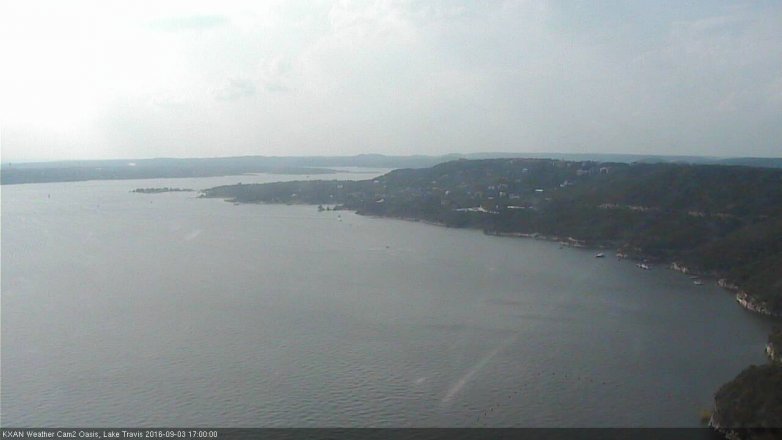 Lake Travis webcam, September 3, 2016 4:10 PM CT