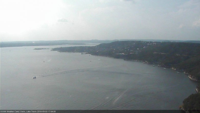 Lake Travis webcam, September 3, 2016 4:20 PM CT