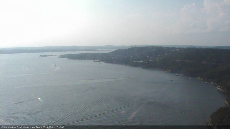 Lake Travis webcam, September 3, 2016 4:35 PM CT