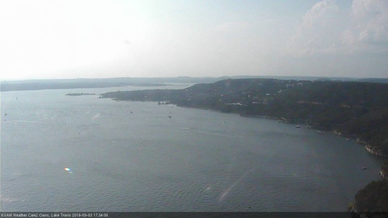 Lake Travis webcam, September 3, 2016 4:45 PM CT