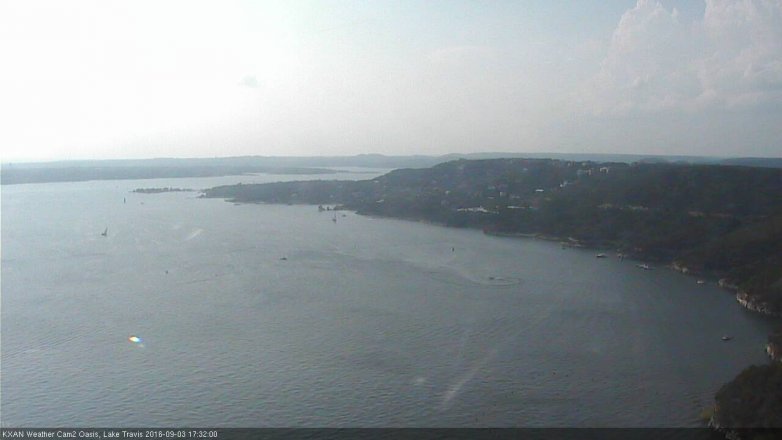 Lake Travis webcam, September 3, 2016 5:00 PM CT