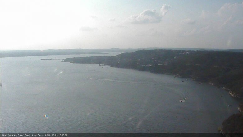Lake Travis webcam, September 3, 2016 5:10 PM CT