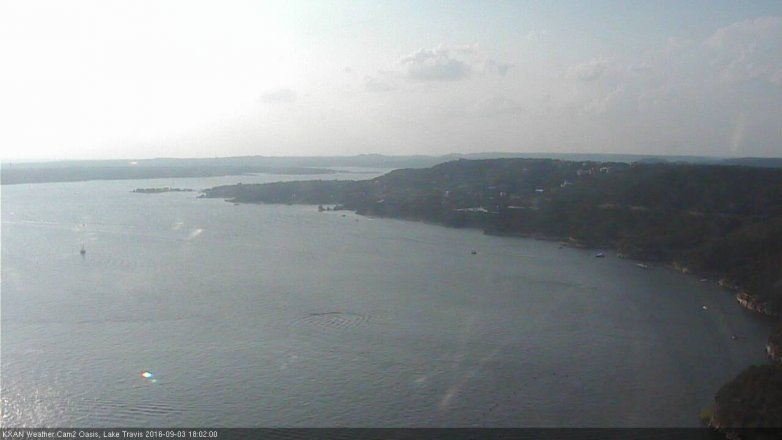 Lake Travis webcam, September 3, 2016 5:15 PM CT