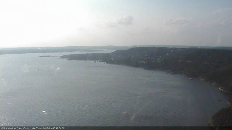 Lake Travis webcam, September 3, 2016 5:20 PM CT