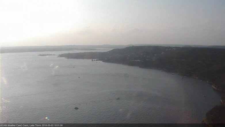 Lake Travis webcam, September 3, 2016 5:45 PM CT