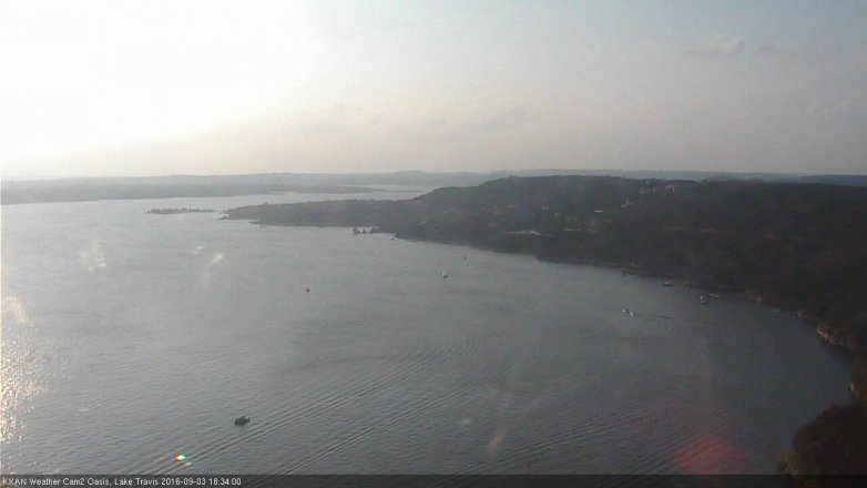 Lake Travis webcam, September 3, 2016 6:00 PM CT
