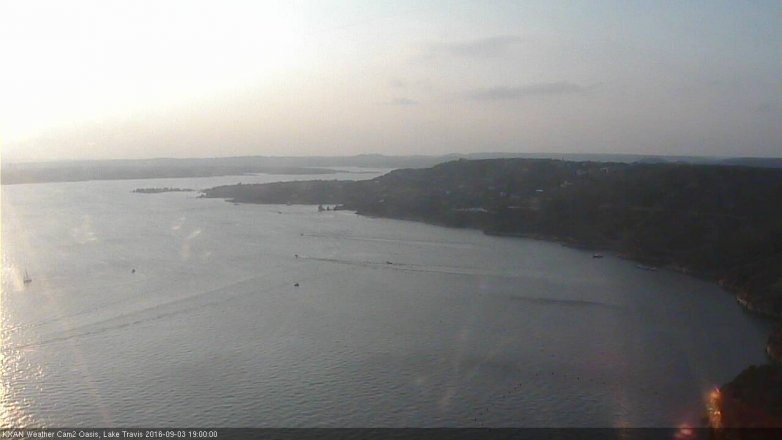 Lake Travis webcam, September 3, 2016 6:20 PM CT