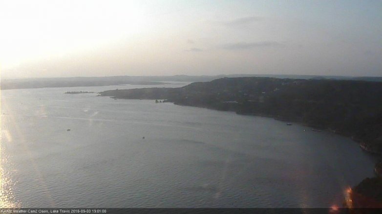 Lake Travis webcam, September 3, 2016 6:25 PM CT